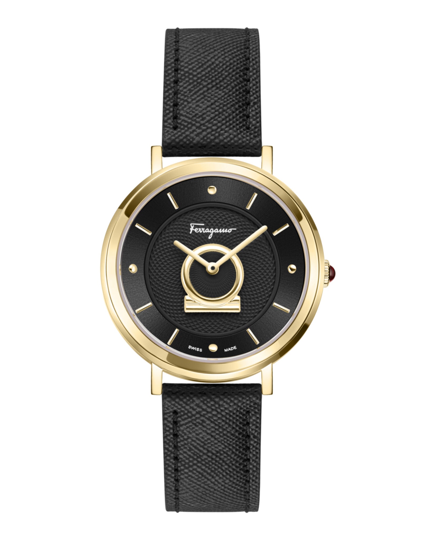 Ferragamo Womens Gold 36mm Strap Fashion Watch