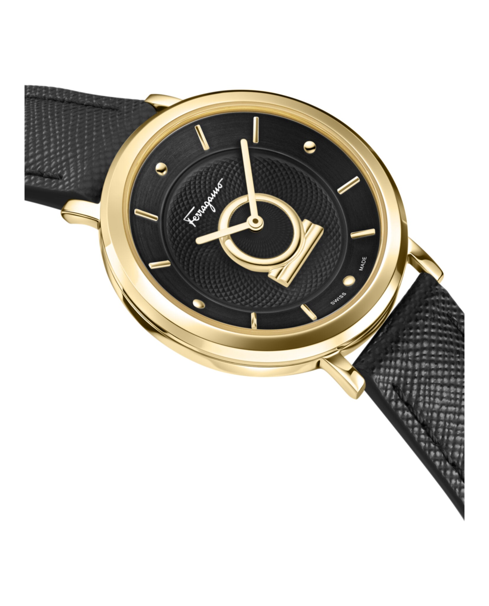 Ferragamo Womens Gold 36mm Strap Fashion Watch
