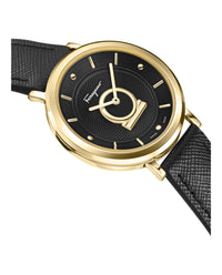 Ferragamo Womens Gold 36mm Strap Fashion Watch