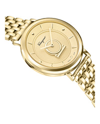 Ferragamo Womens Gold 36mm Bracelet Fashion Watch