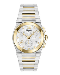 Ferragamo Ferragamo Mens  Two Tone 40mm Bracelet Fashion Watch