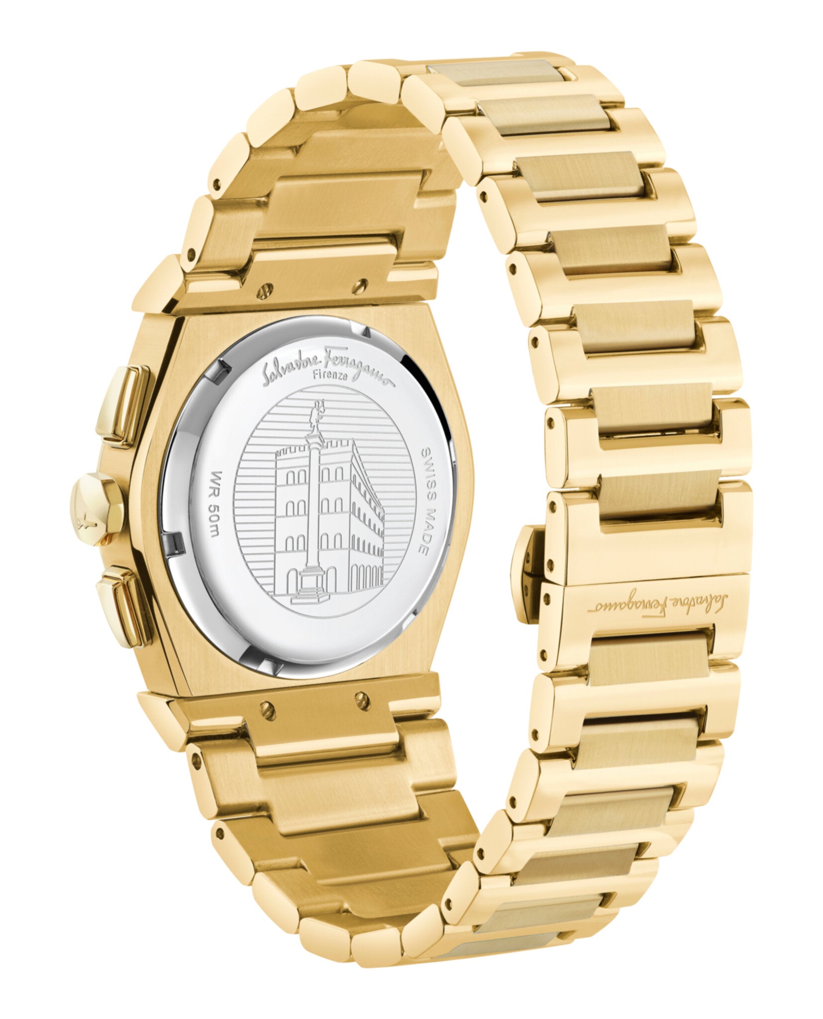 Ferragamo Ferragamo Mens  Gold 40mm Bracelet Fashion Watch