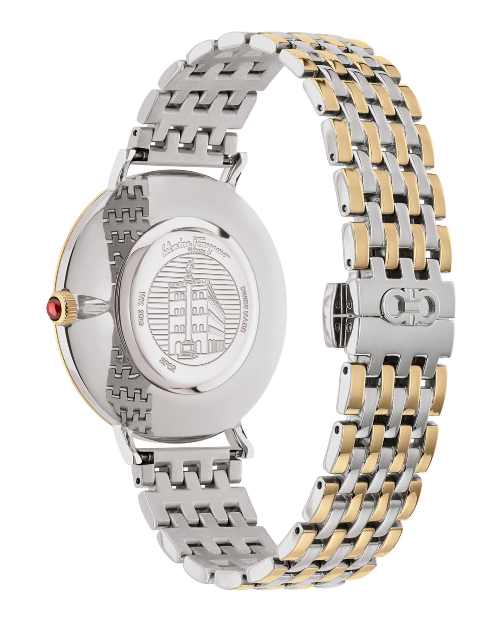 Ferragamo Ferragamo Womens  Two Tone 36mm Bracelet Fashion Watch