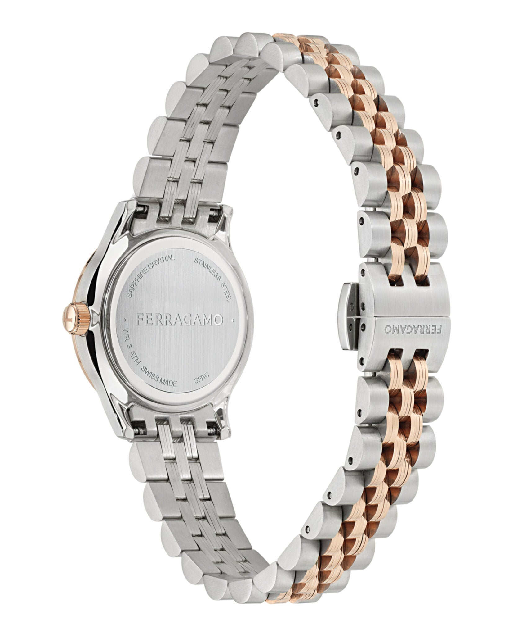 Ferragamo Ferragamo Womens  Two Tone 28mm Bracelet Fashion Watch