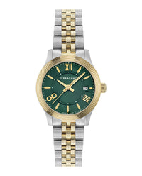 Ferragamo Ferragamo Womens  Two Tone 28mm Bracelet Fashion Watch