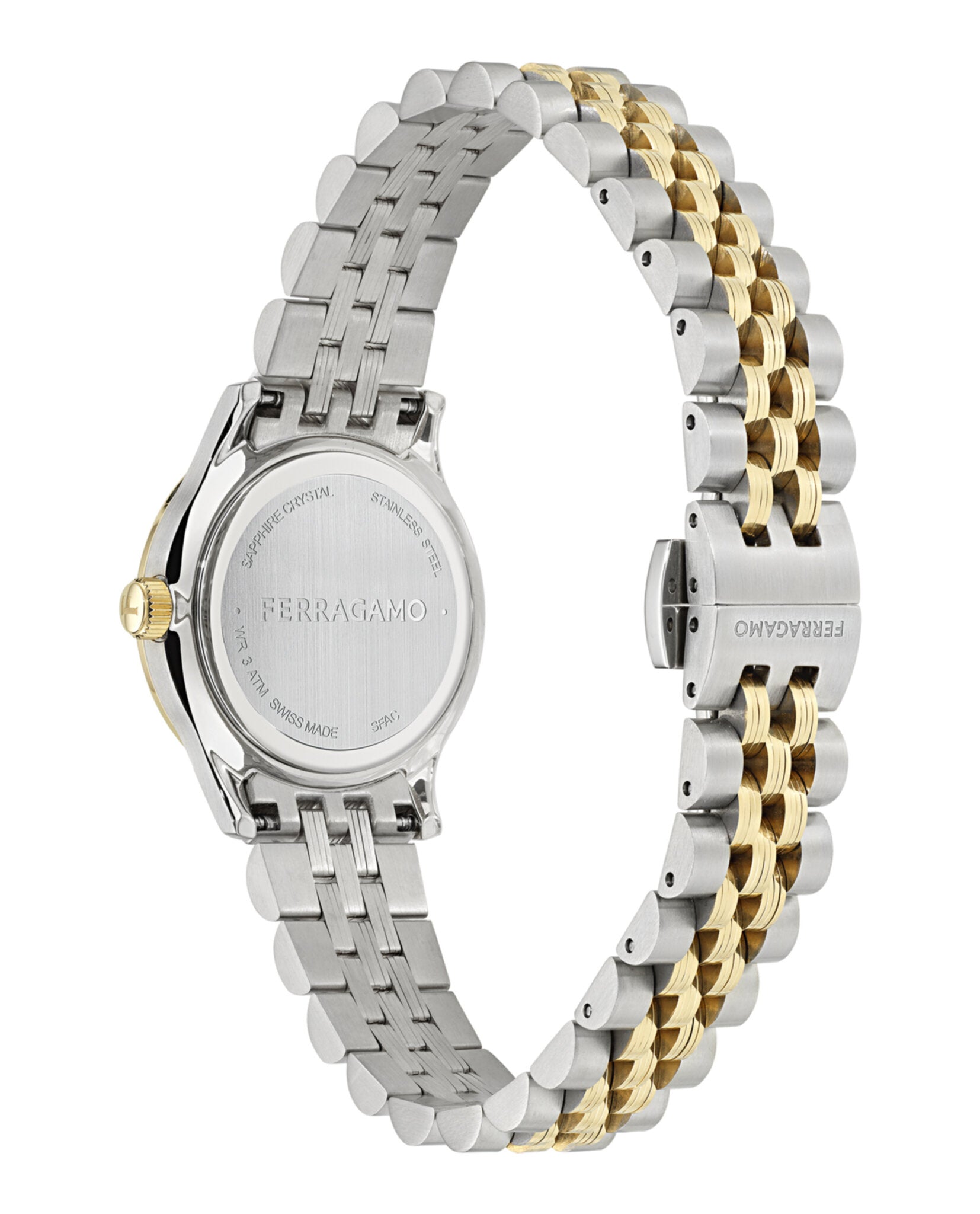 Ferragamo Ferragamo Womens  Two Tone 28mm Bracelet Fashion Watch