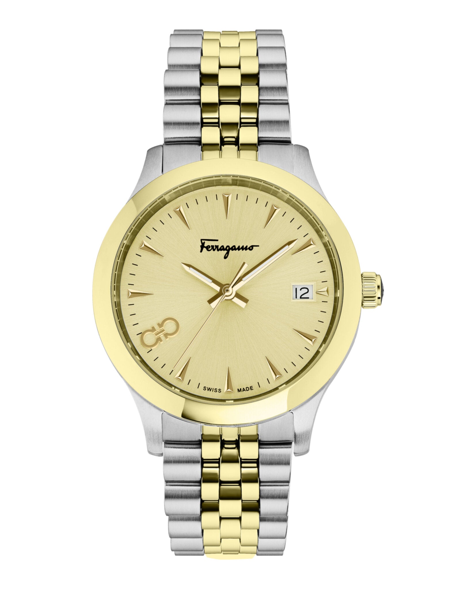 Ferragamo Ferragamo Womens Ferragamo Duo Two Tone 33mm Bracelet Fashion Watch