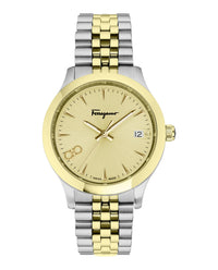 Ferragamo Ferragamo Womens Ferragamo Duo Two Tone 33mm Bracelet Fashion Watch
