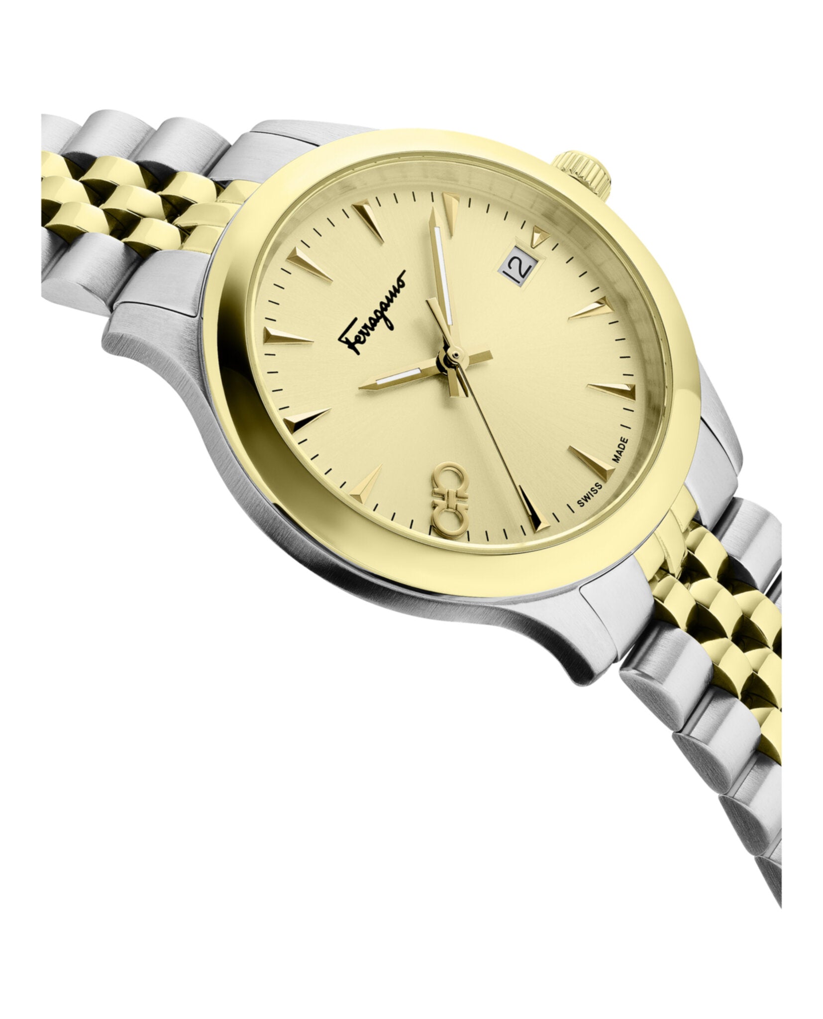 Ferragamo Ferragamo Womens Ferragamo Duo Two Tone 33mm Bracelet Fashion Watch
