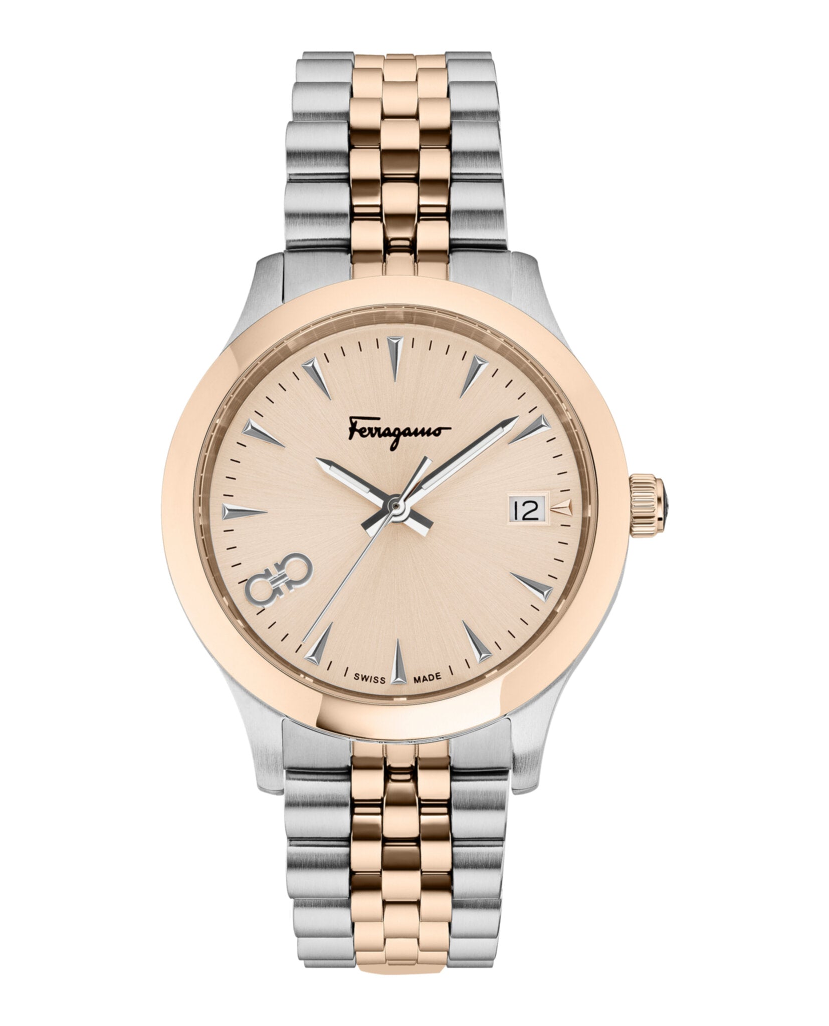 Ferragamo Ferragamo Womens Ferragamo Duo Two Tone 33mm Bracelet Fashion Watch
