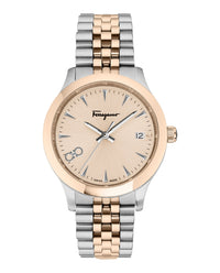 Ferragamo Ferragamo Womens Ferragamo Duo Two Tone 33mm Bracelet Fashion Watch