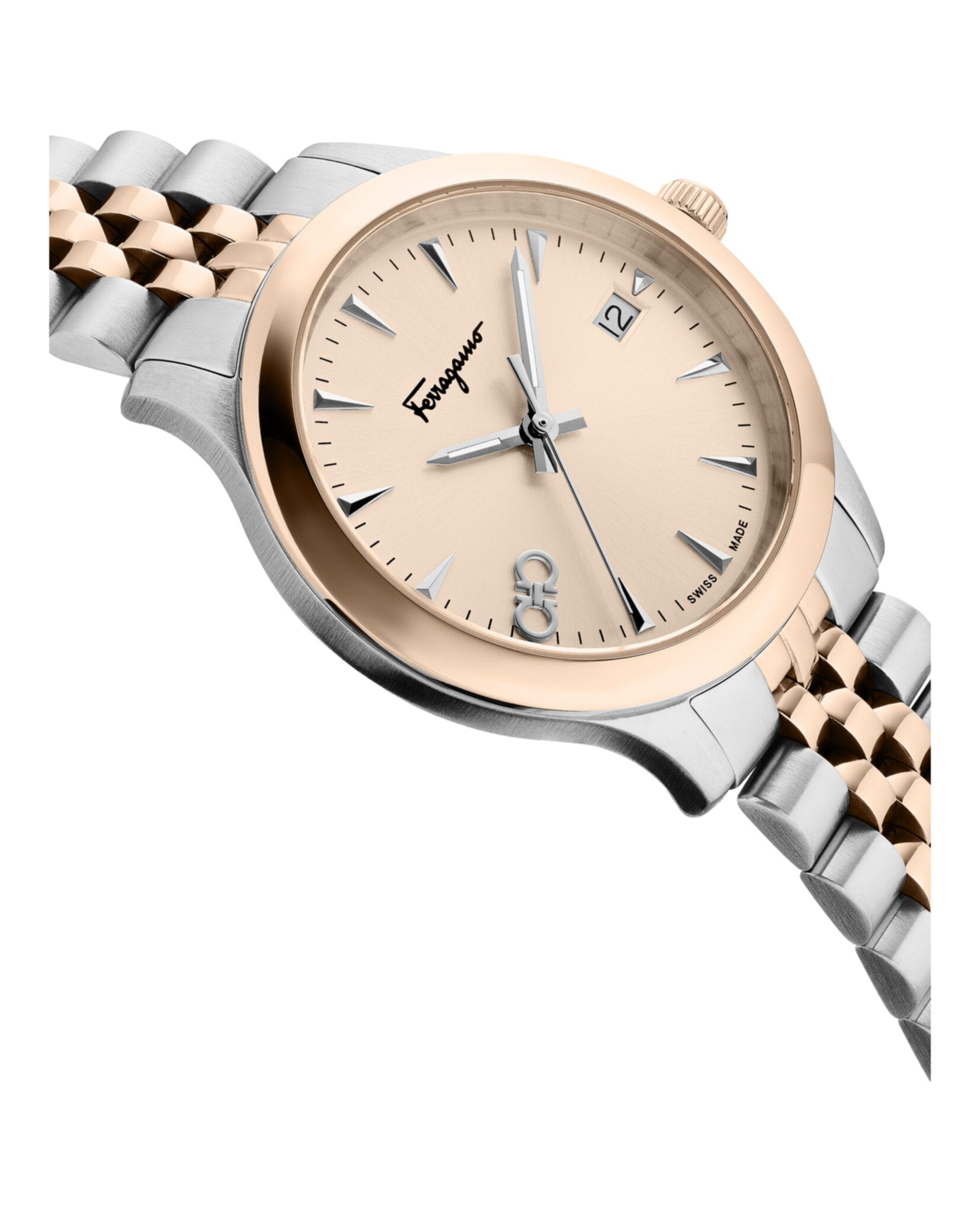 Ferragamo Ferragamo Womens Ferragamo Duo Two Tone 33mm Bracelet Fashion Watch