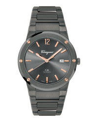 Ferragamo Mens F-80 44mm Strap Fashion Watch