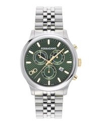 Ferragamo Mens Stainless Steel 42mm Bracelet Fashion Watch