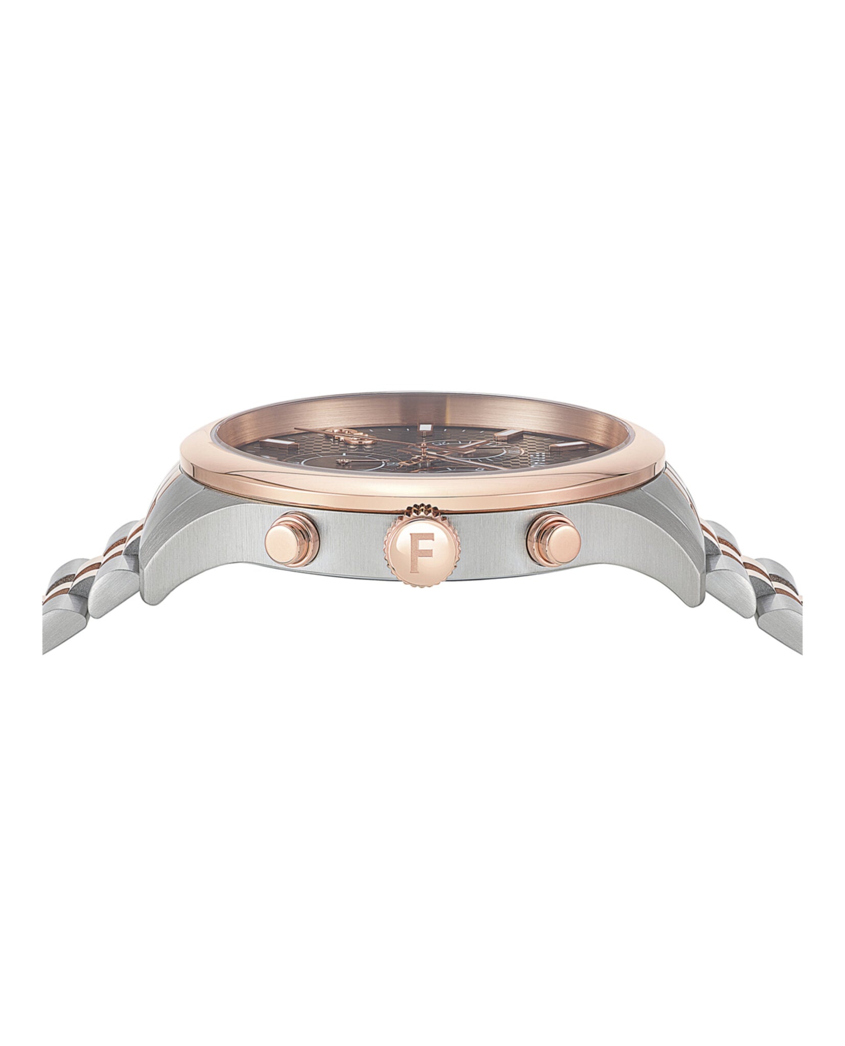 Ferragamo Ferragamo Mens  Two Tone 42mm Bracelet Fashion Watch