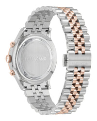 Ferragamo Ferragamo Mens  Two Tone 42mm Bracelet Fashion Watch