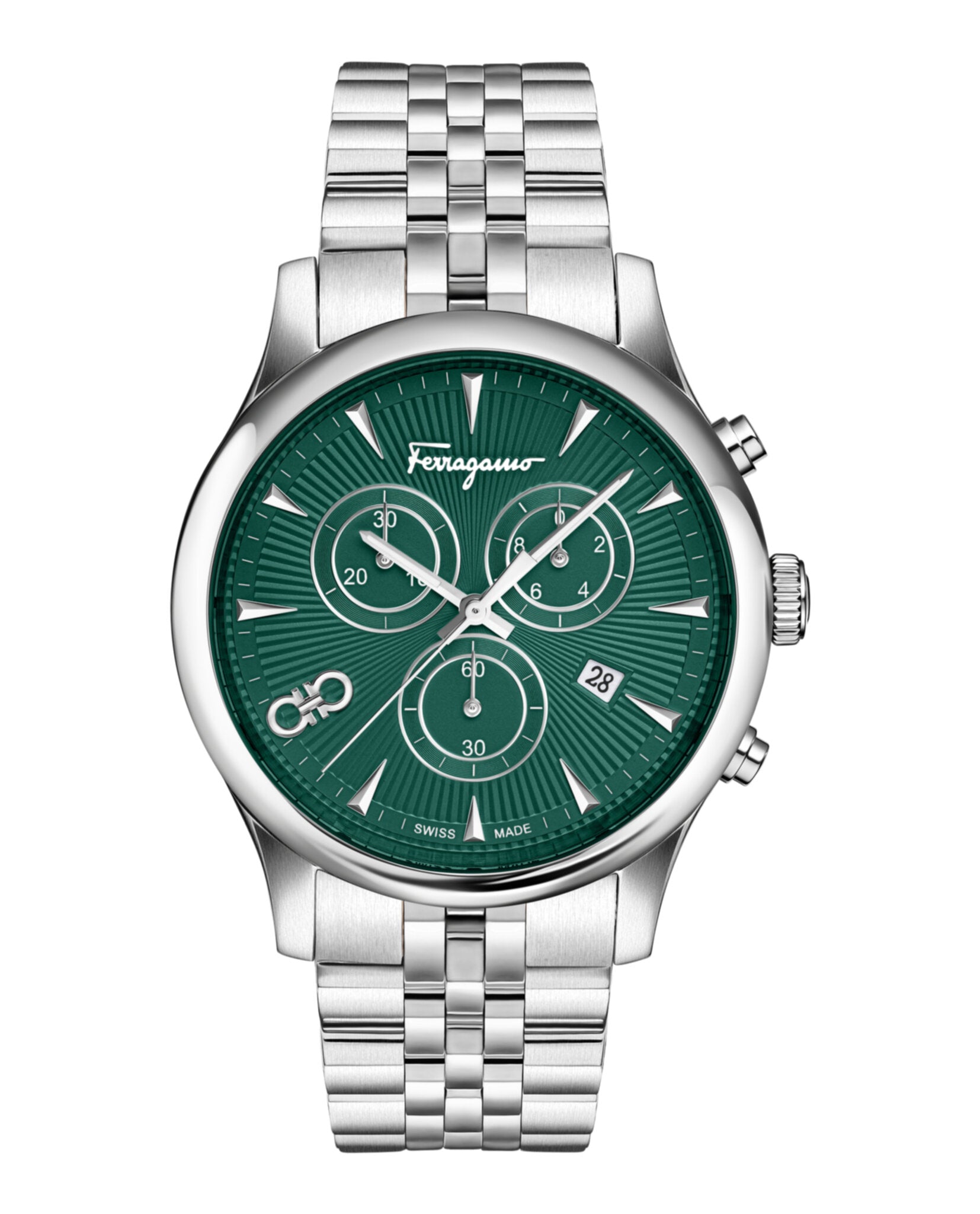 Ferragamo Mens 42mm Bracelet Fashion Watch