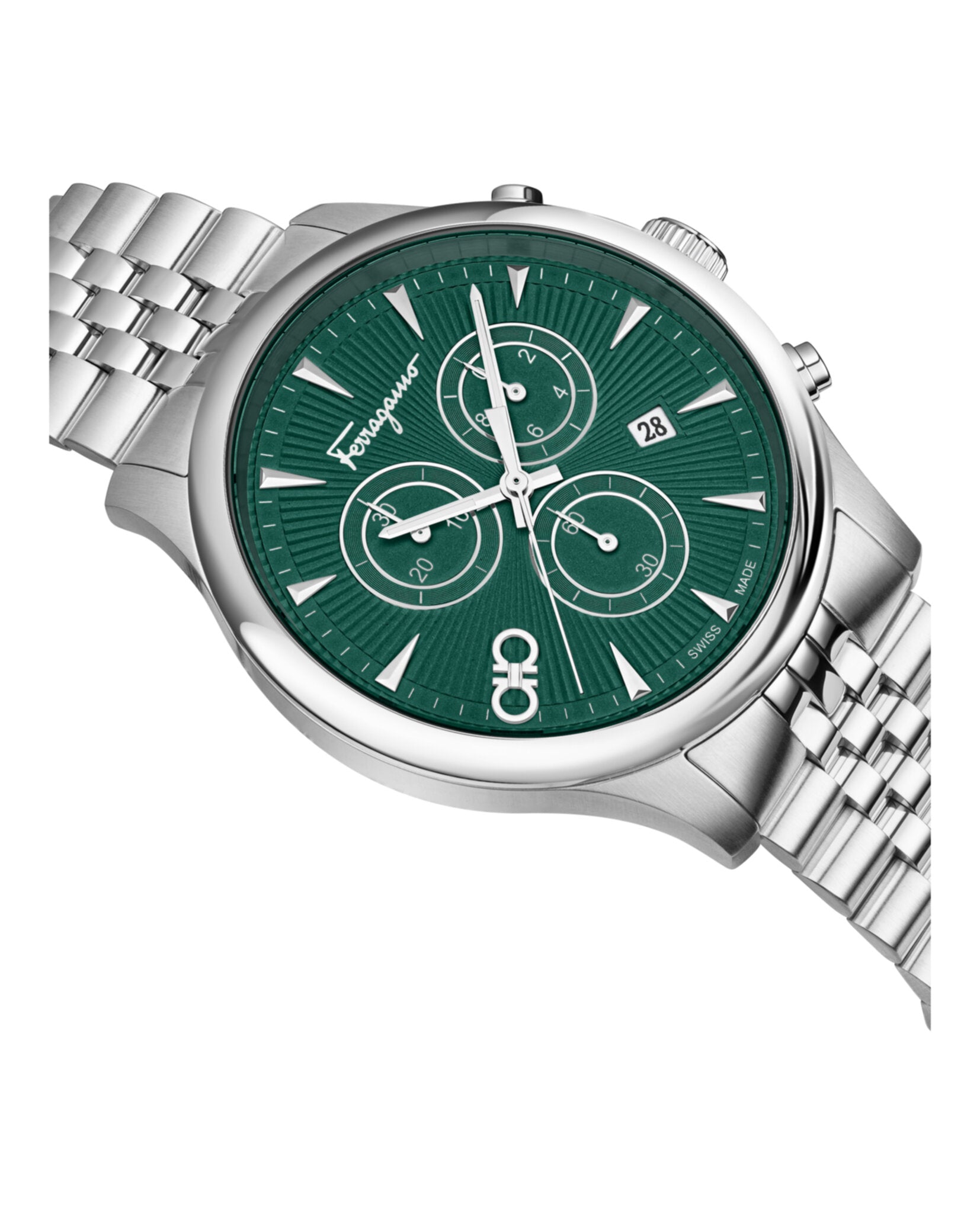 Ferragamo Mens 42mm Bracelet Fashion Watch