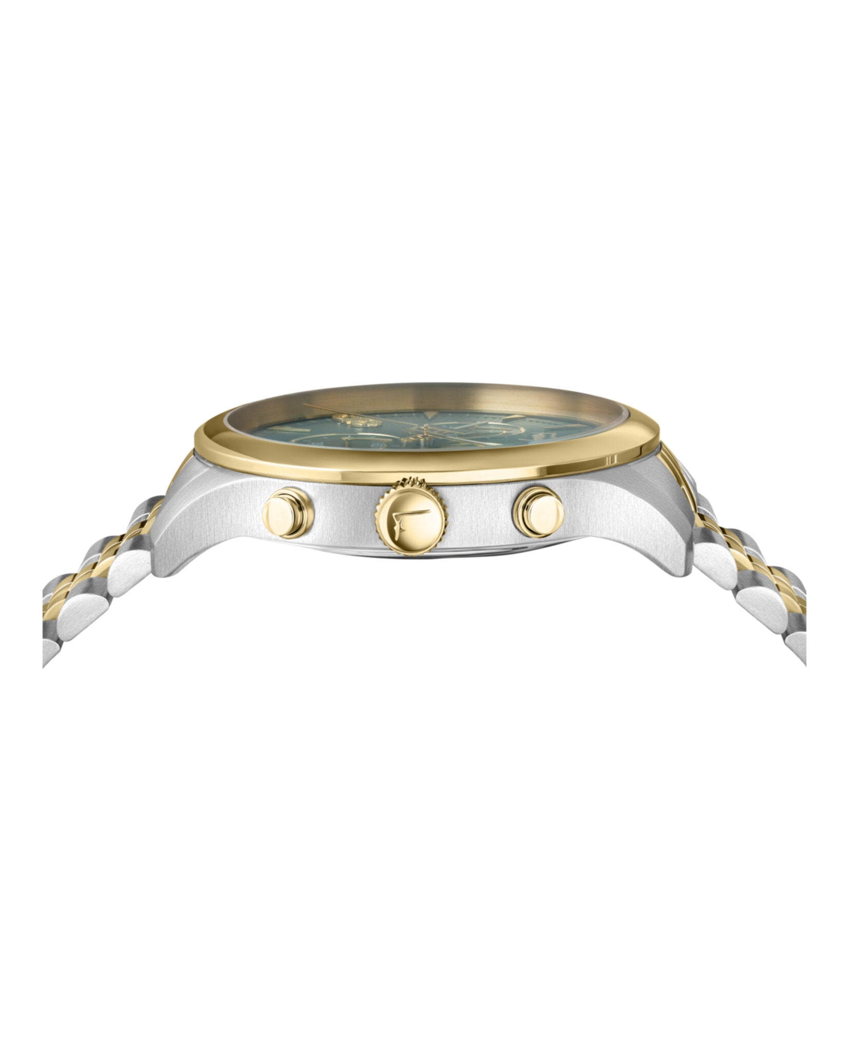 Ferragamo Mens Two Tone 42mm Bracelet Fashion Watch