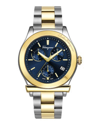 Ferragamo Ferragamo Mens  Two Tone 42mm Bracelet Fashion Watch