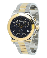 Ferragamo Ferragamo Mens  Two Tone 42mm Bracelet Fashion Watch