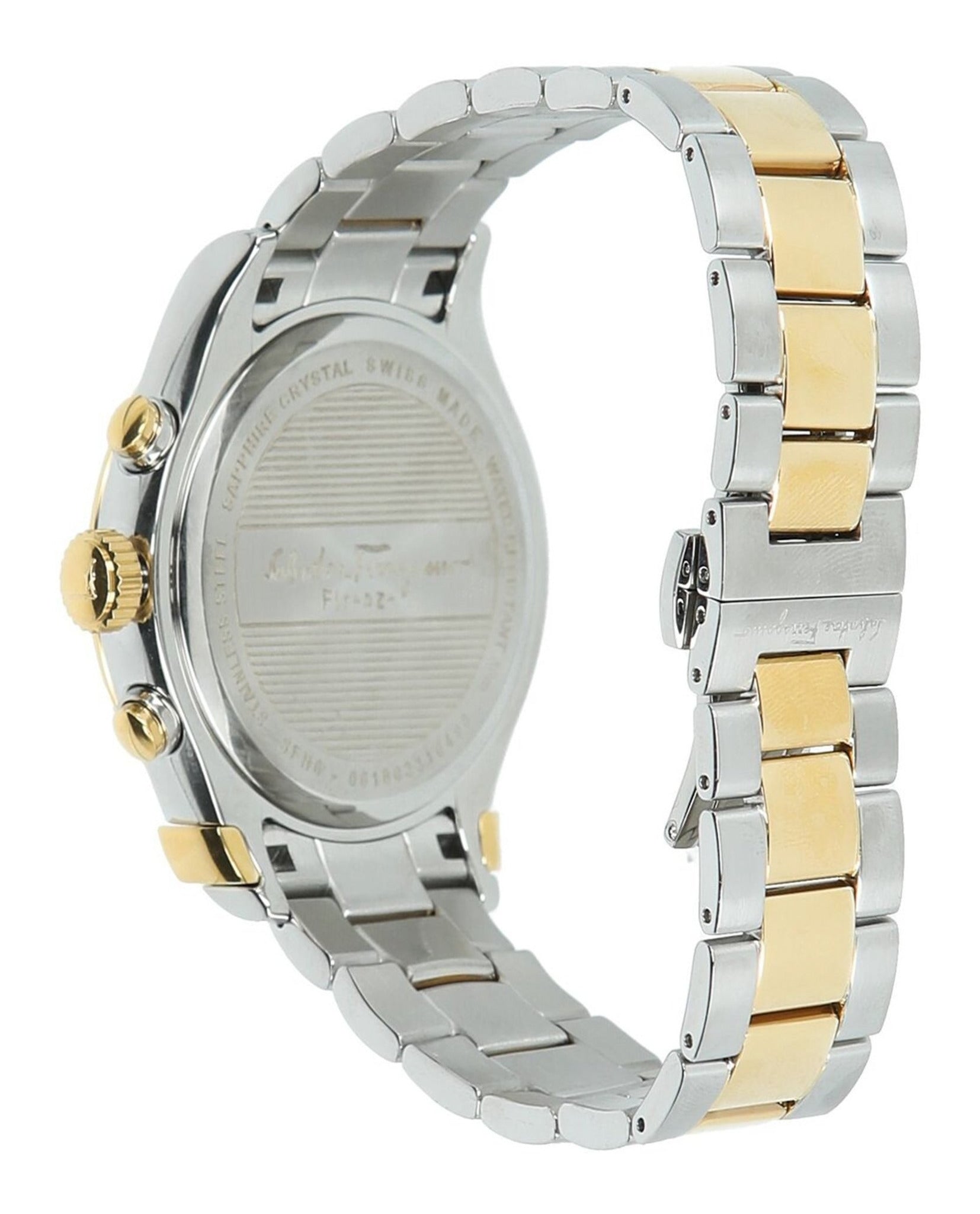 Ferragamo Ferragamo Mens  Two Tone 42mm Bracelet Fashion Watch