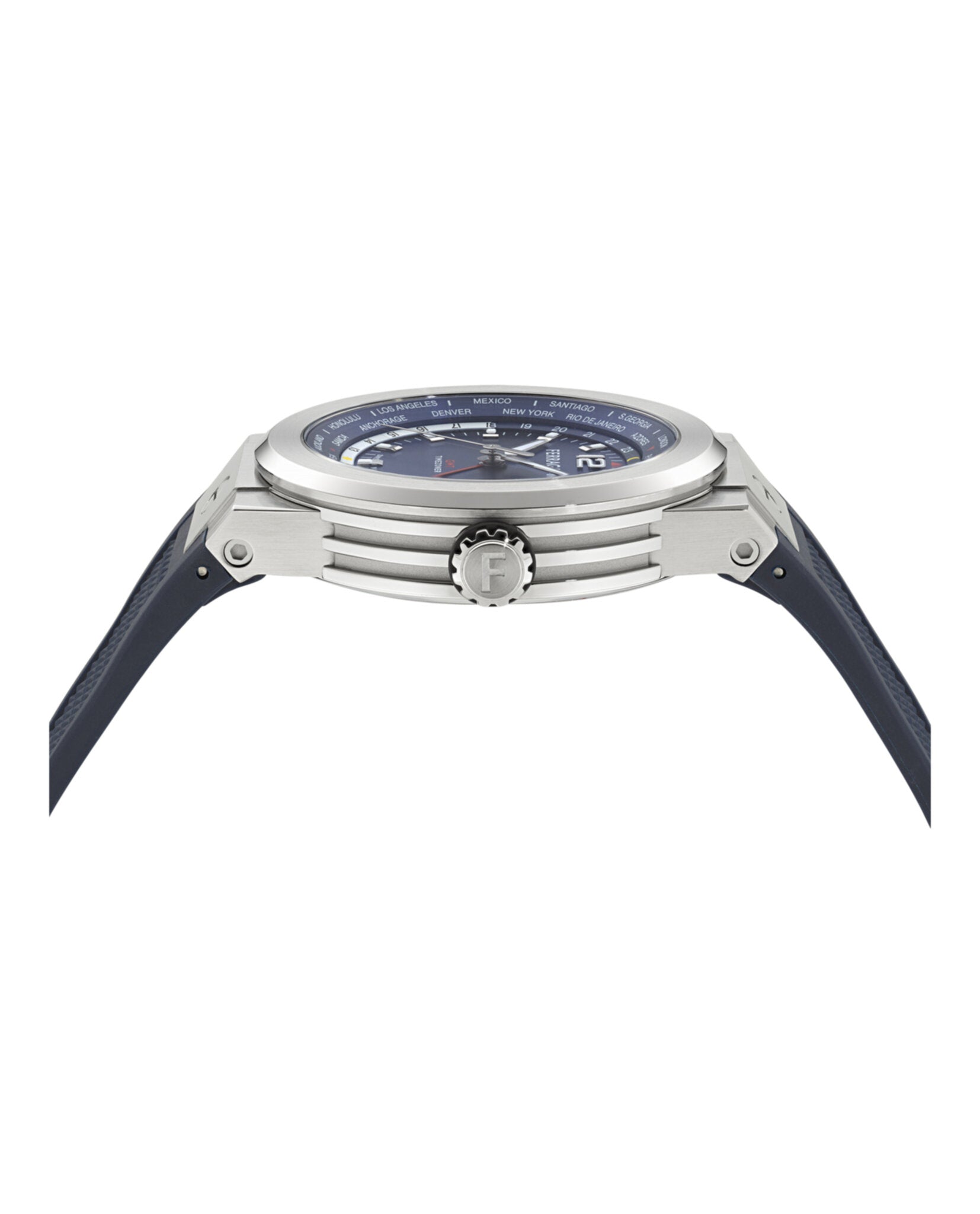 Ferragamo Mens Stainless Steel 43mm Strap Fashion Watch