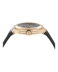 Ferragamo Mens Rose Gold 43mm Strap Fashion Watch