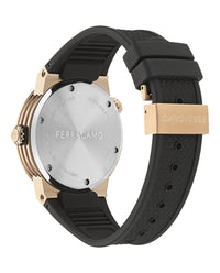 Ferragamo Mens Rose Gold 43mm Strap Fashion Watch