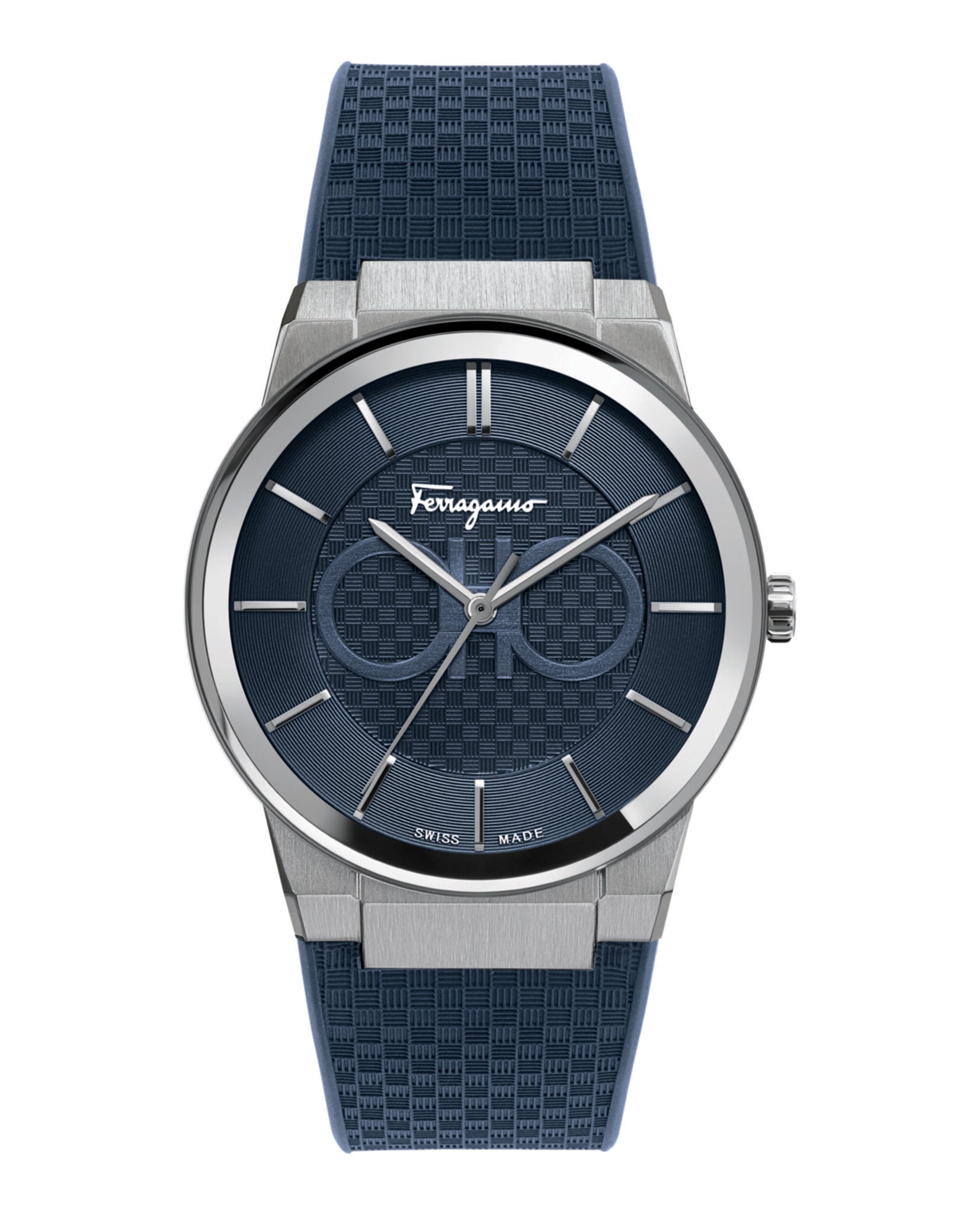 Ferragamo Mens Ferragamo Sapphire 41mm Strap Fashion Watch