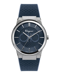 Ferragamo Mens Ferragamo Sapphire 41mm Strap Fashion Watch