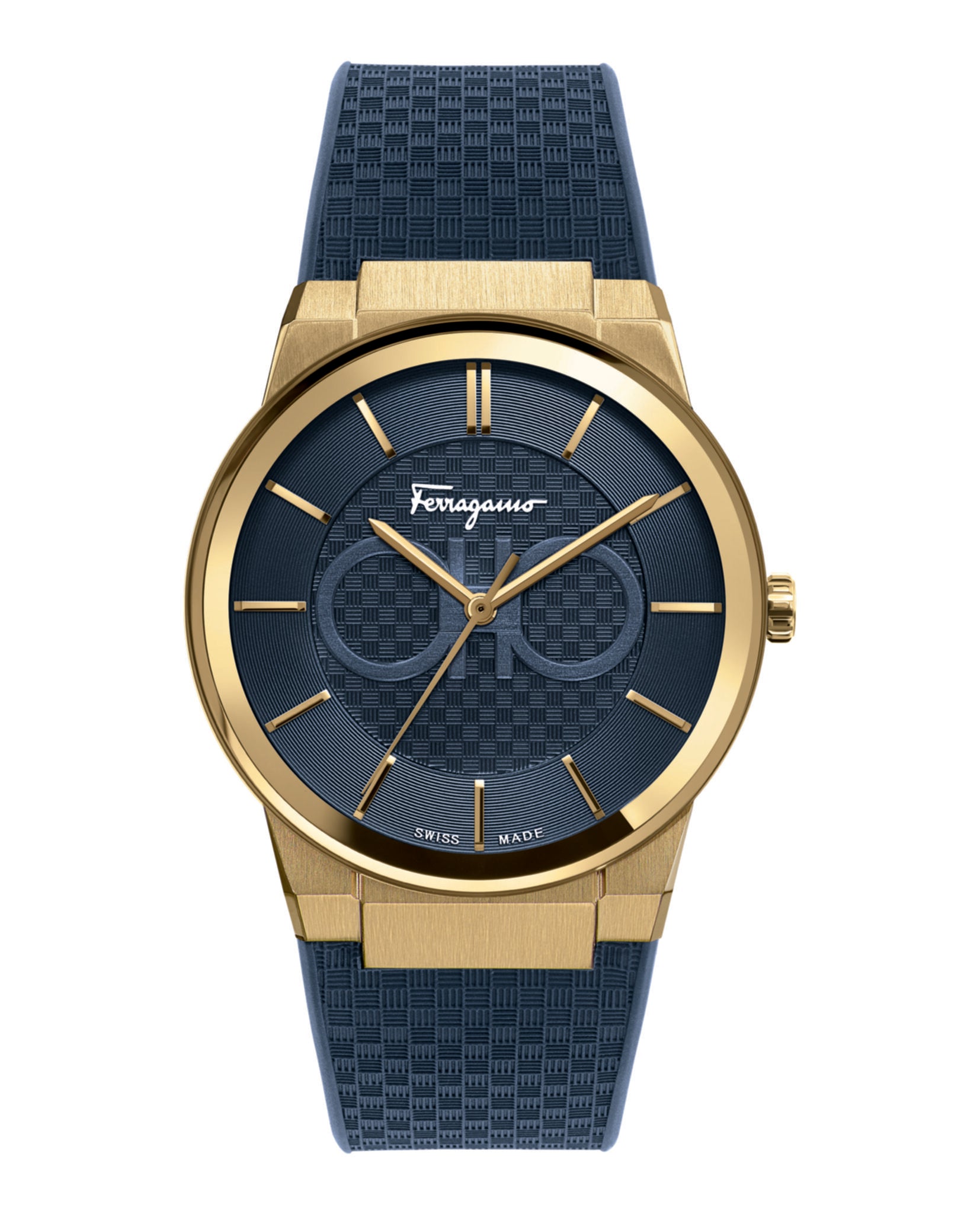 Ferragamo Mens Ferragamo Sapphire 41mm Strap Fashion Watch