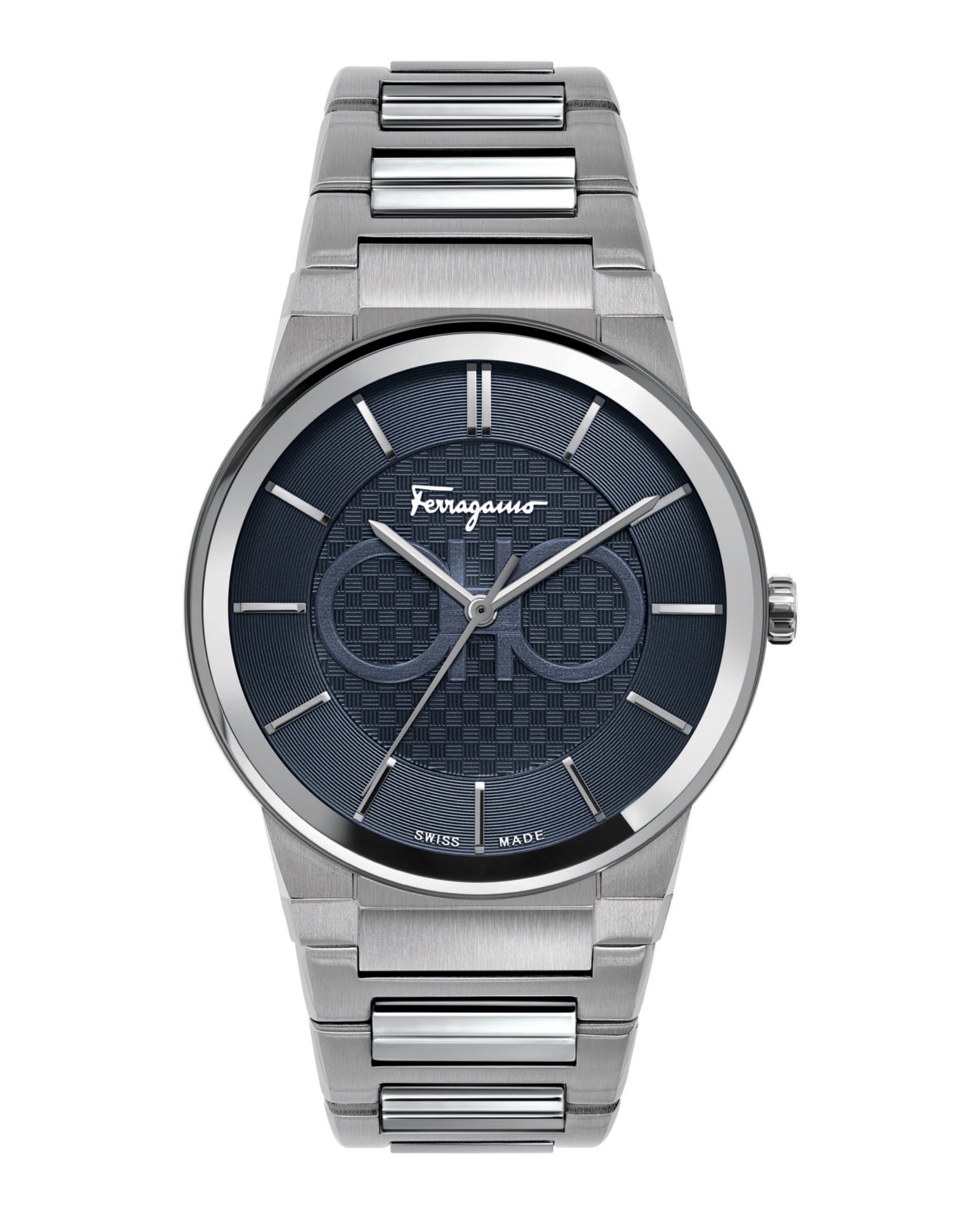 Ferragamo Mens Ferragamo Sapphire 41mm Strap Fashion Watch