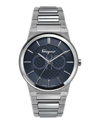 Ferragamo Mens Ferragamo Sapphire 41mm Strap Fashion Watch