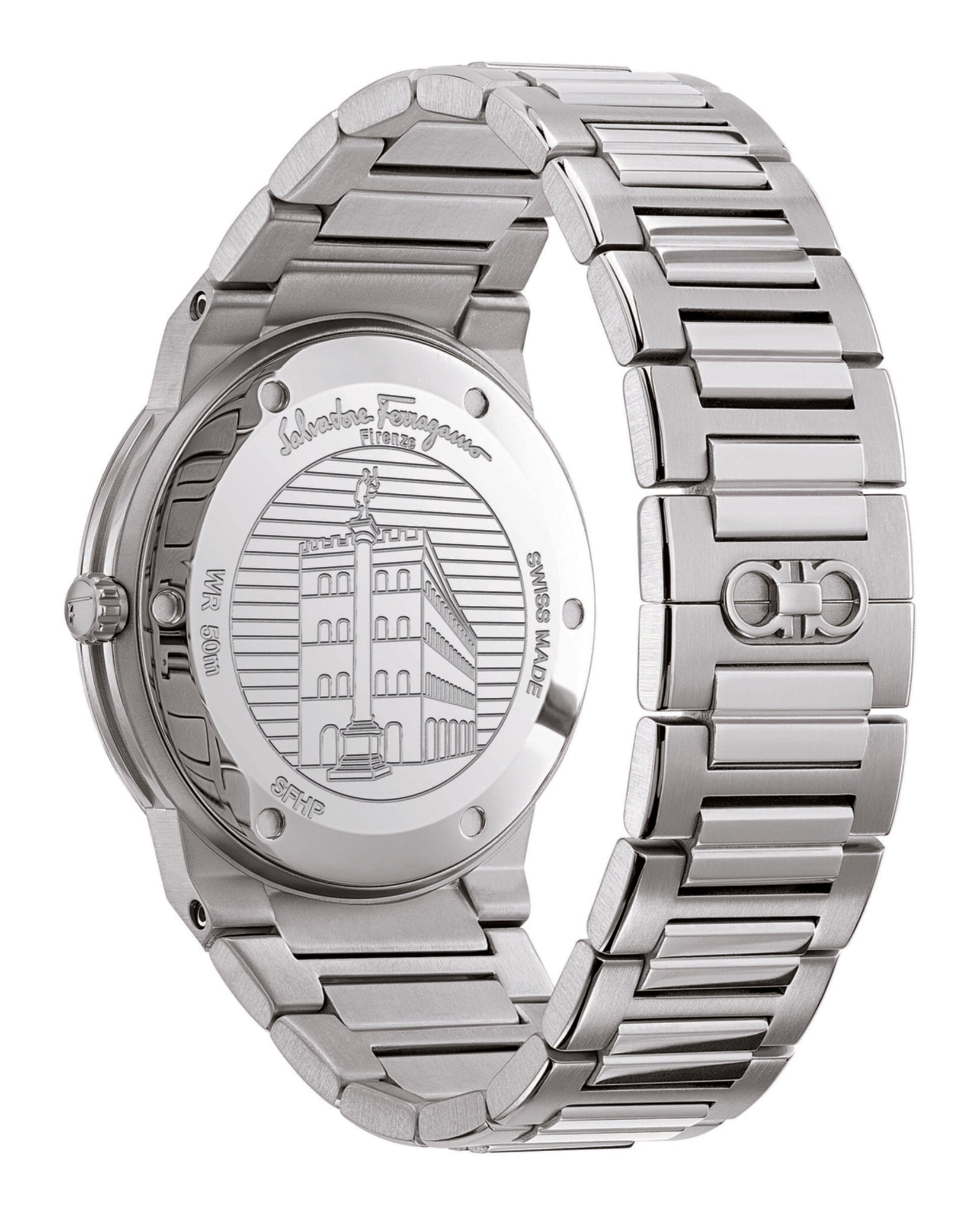 Ferragamo Mens Ferragamo Sapphire 41mm Strap Fashion Watch