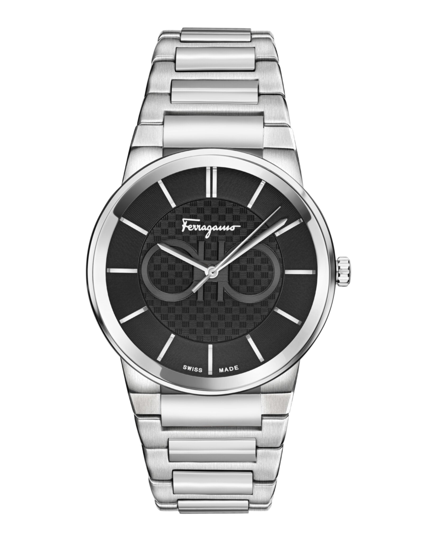 Ferragamo Mens Ferragamo Sapphire 41mm Strap Fashion Watch