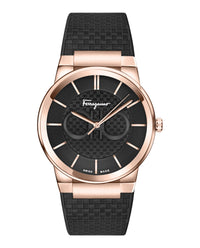 Ferragamo Mens Ferragamo Sapphire 41mm Strap Fashion Watch