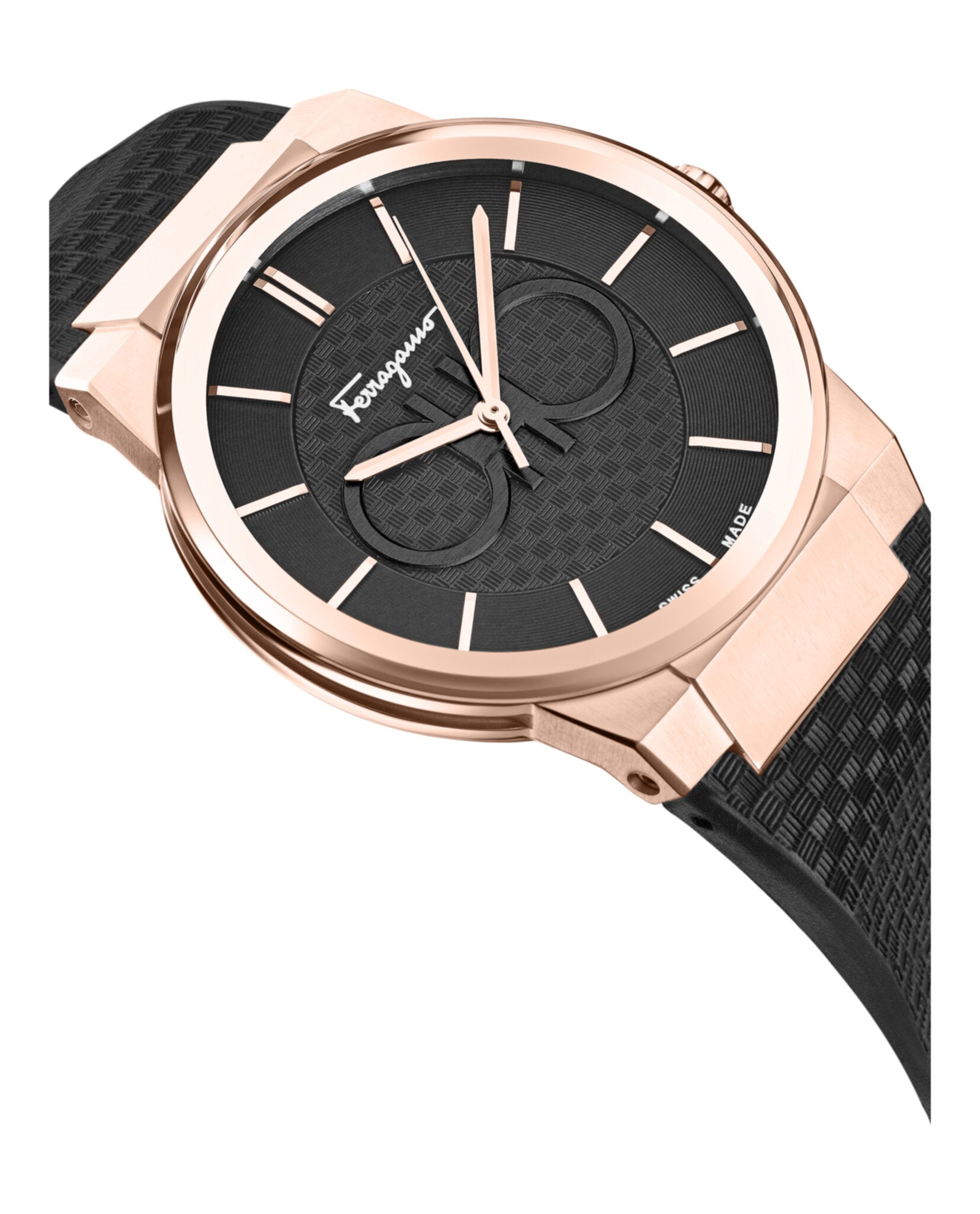 Ferragamo Mens Ferragamo Sapphire 41mm Strap Fashion Watch