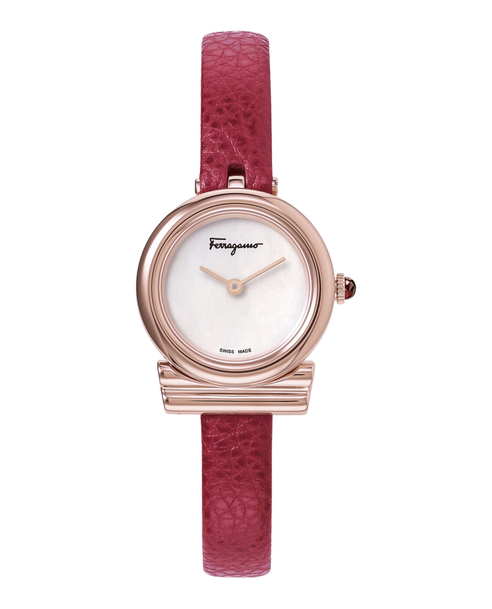 Ferragamo Ferragamo Womens  Rosegold 22mm Strap Fashion Watch