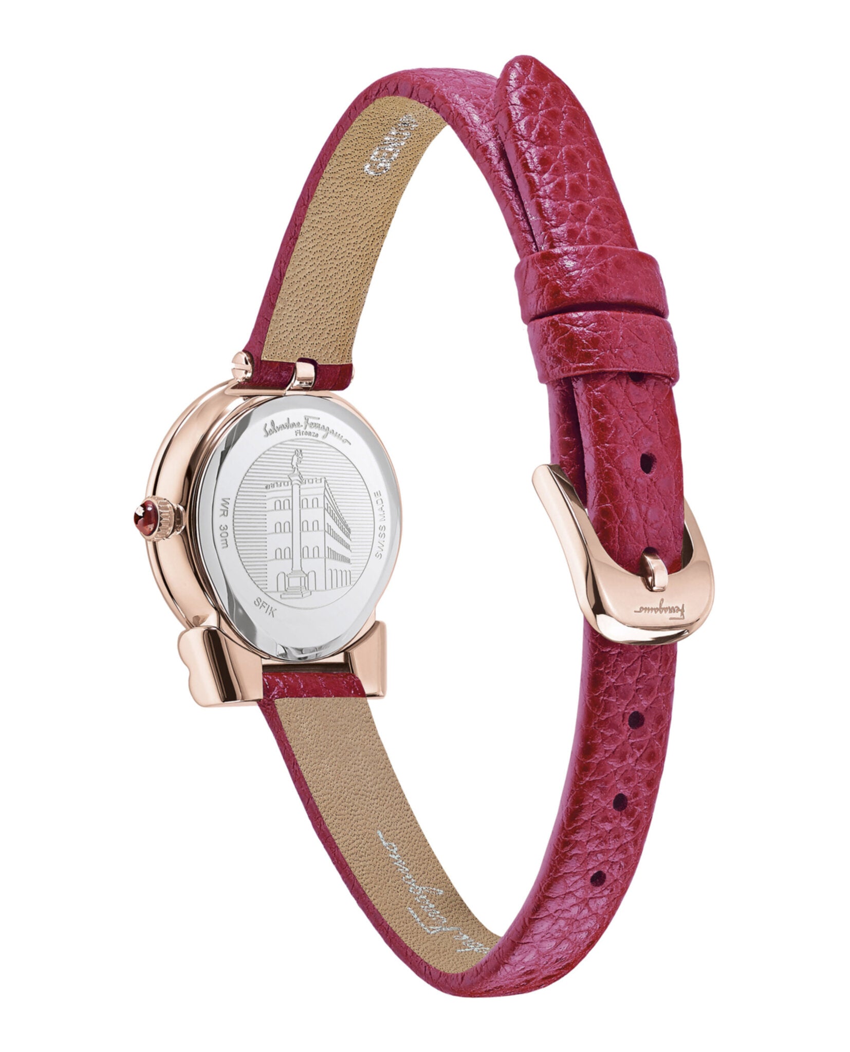 Ferragamo Ferragamo Womens  Rosegold 22mm Strap Fashion Watch