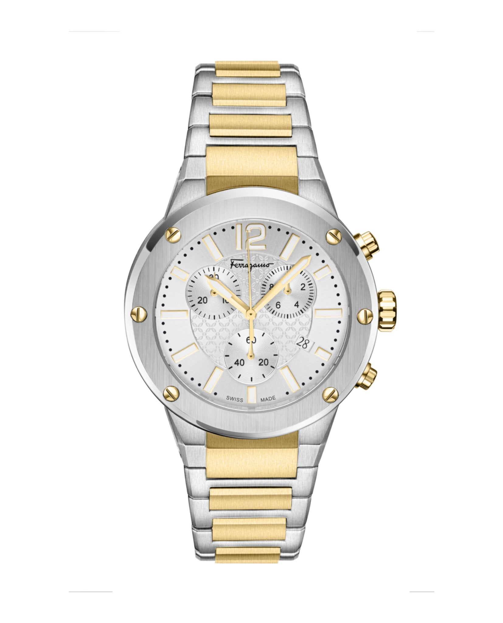 Ferragamo Mens F-80 44mm Strap Fashion Watch