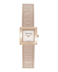 Ferragamo Womens Rose Gold 20mm Strap Fashion Watch