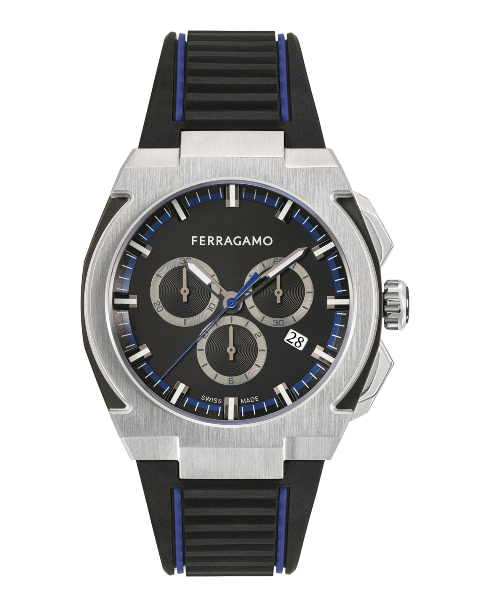 Ferragamo Mens Ferragamo Supreme Chrono 43mm Strap Fashion Watch