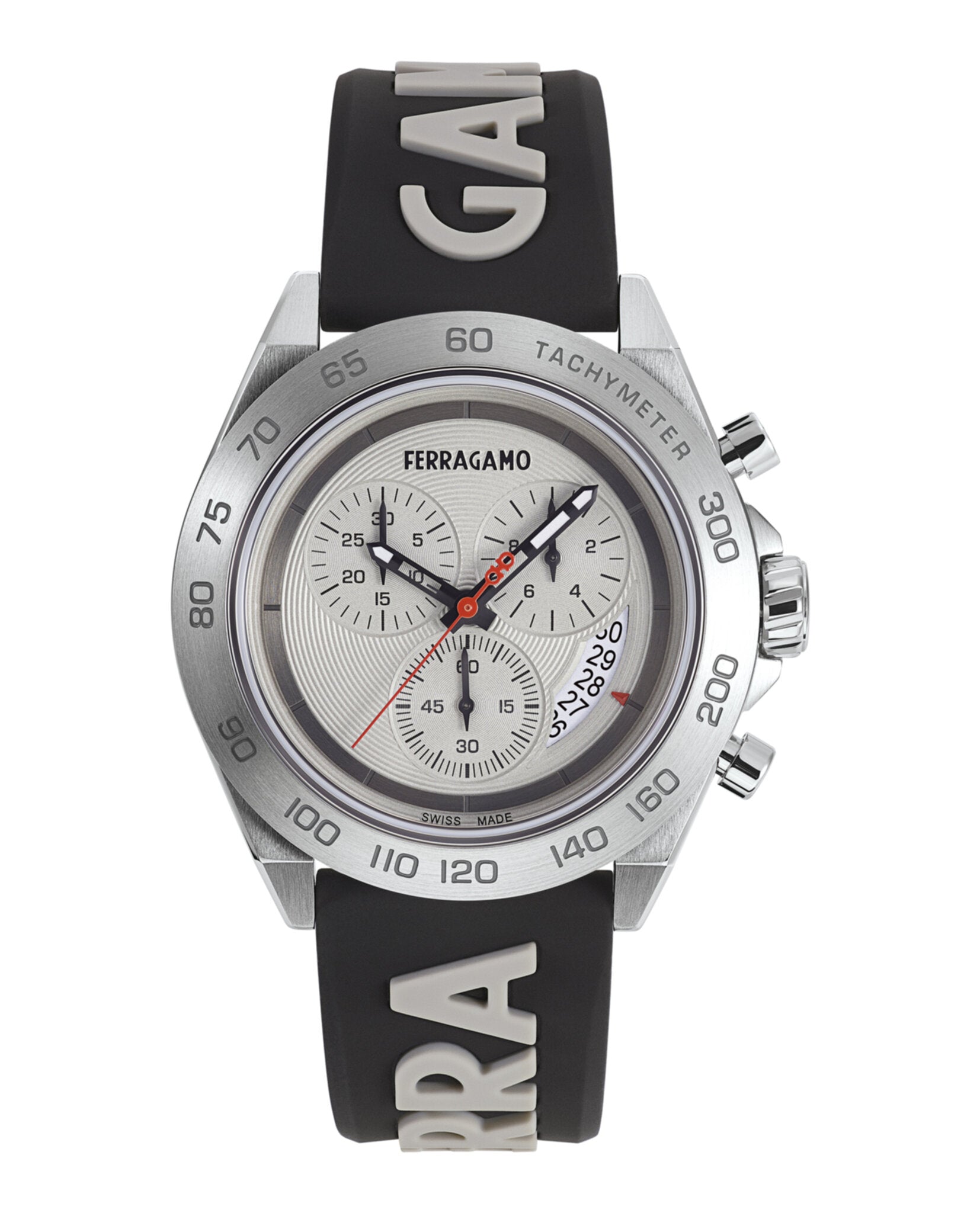 Ferragamo Mens Stainless Steel 43mm Strap Fashion Watch