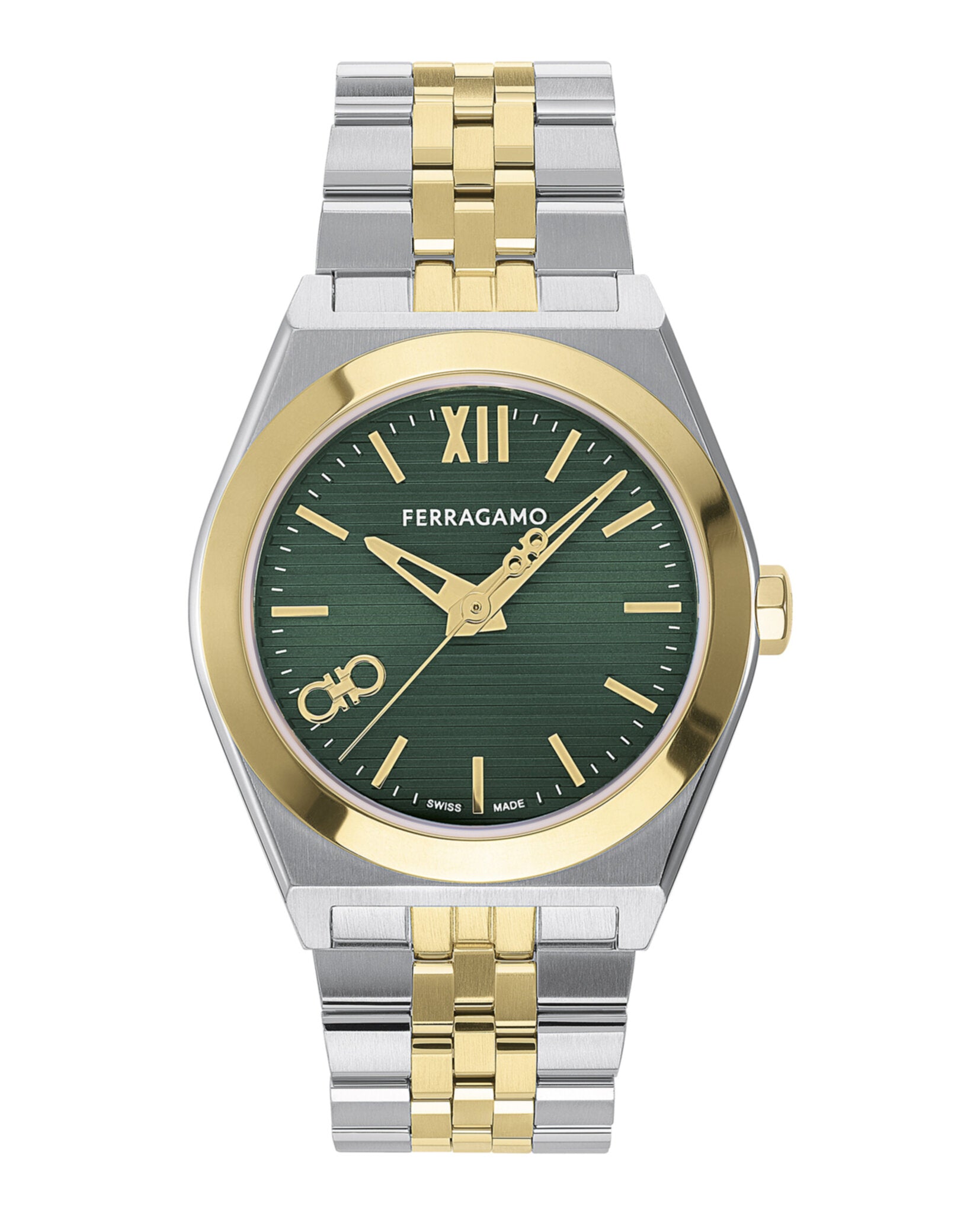 Ferragamo Ferragamo Mens  Two Tone 40mm Bracelet Fashion Watch