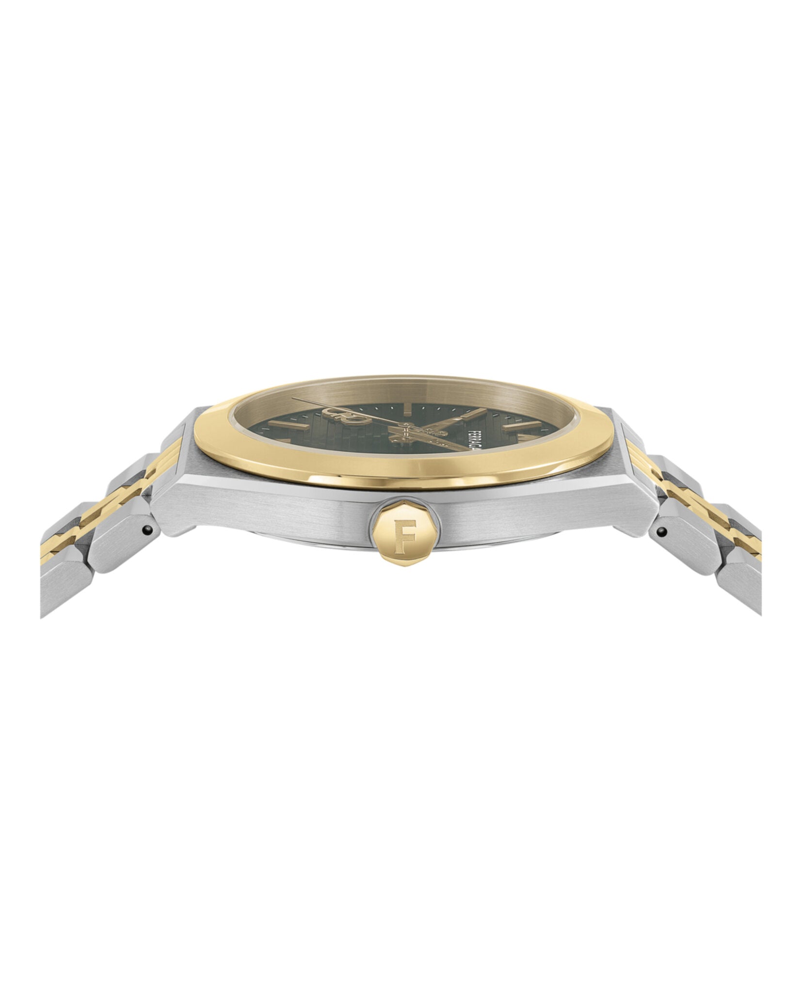 Ferragamo Ferragamo Mens  Two Tone 40mm Bracelet Fashion Watch