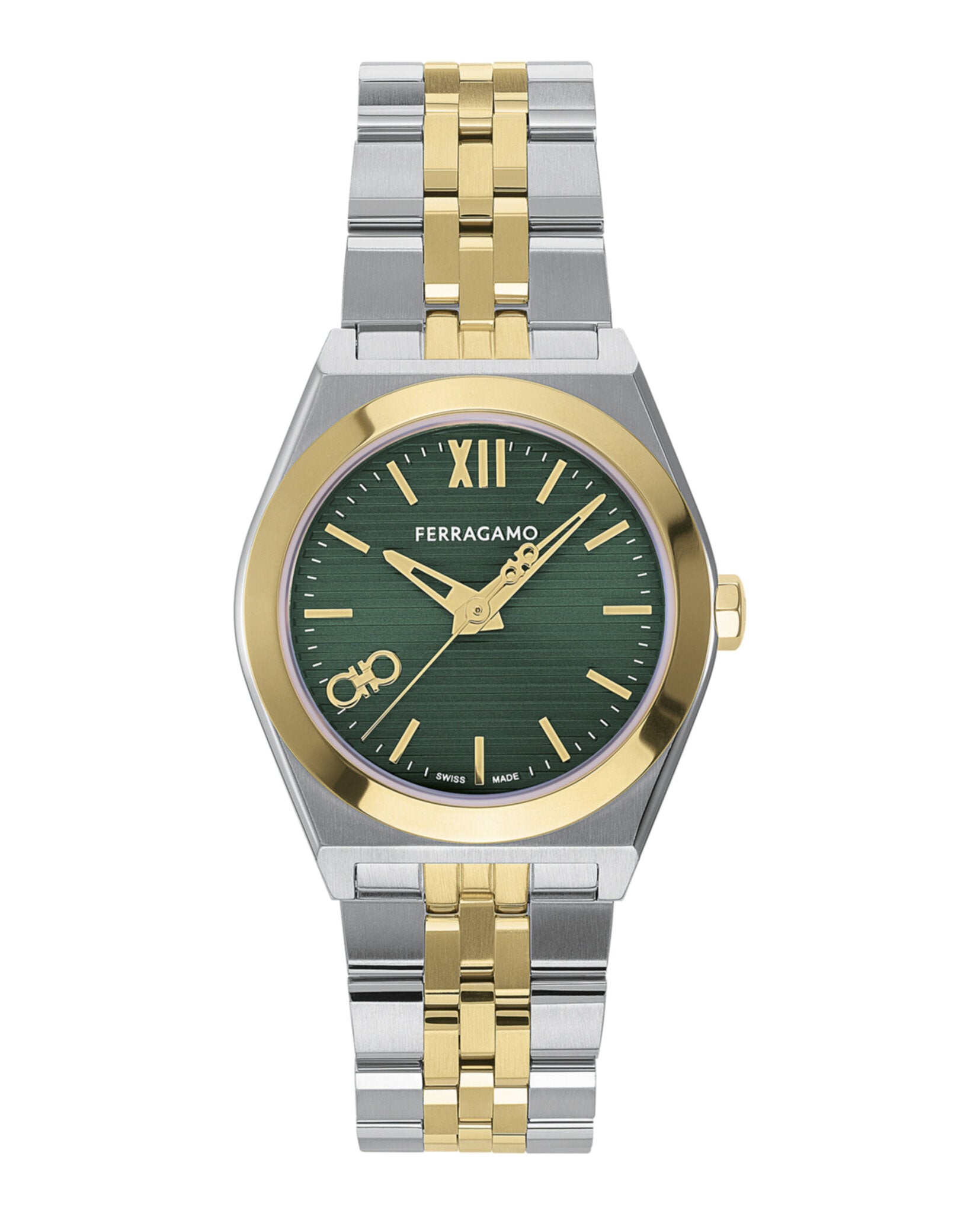 Ferragamo Ferragamo Womens  Two Tone 28mm Bracelet Fashion Watch
