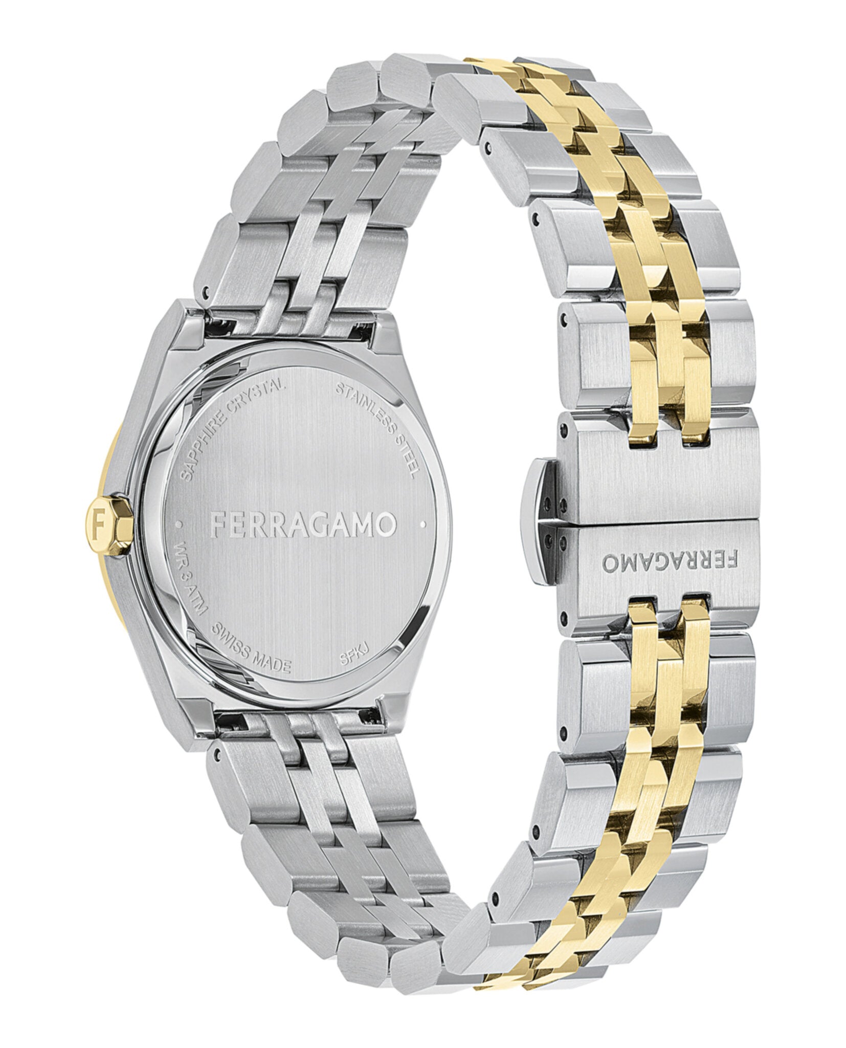 Ferragamo Ferragamo Womens  Two Tone 28mm Bracelet Fashion Watch