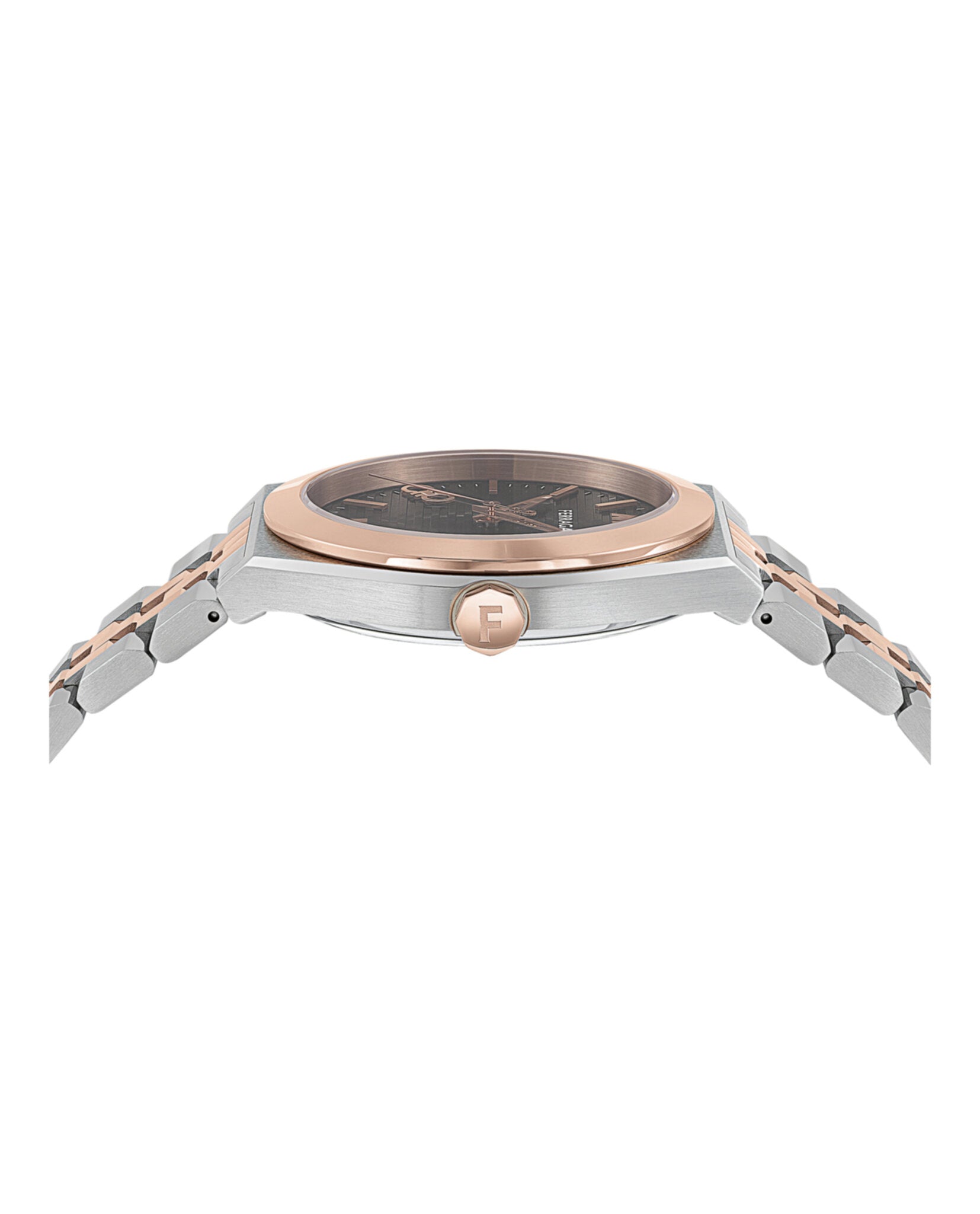 Ferragamo Womens Two Tone 28mm Bracelet Fashion Watch