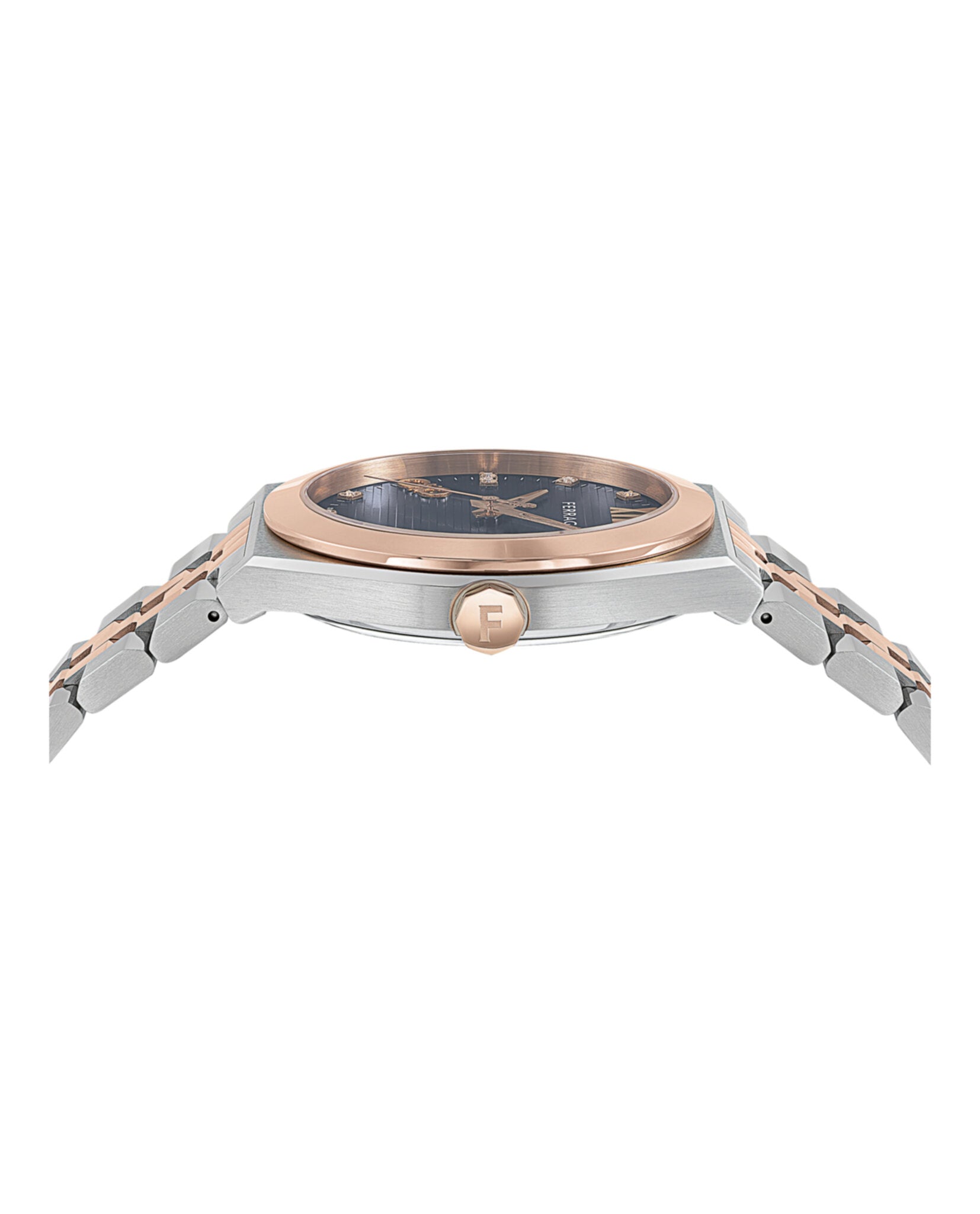 Ferragamo Womens Two Tone 28mm Bracelet Fashion Watch
